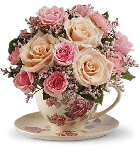 Teleflora's Victorian Teacup Bouquet in Virginia Beach VA, Posh Petals and Gifts