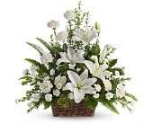 Peaceful White Lilies Basket in Virginia Beach VA Posh Petals and Gifts